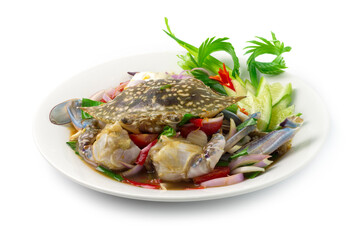 Spicy Salad Fresh Blue Crab and vegetable