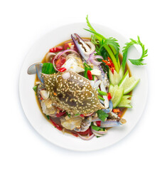 Spicy Salad Fresh Blue Crab and vegetable