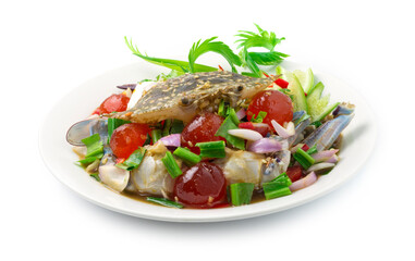 Spicy Salad Fresh Blue Crab with Salt Egg Yolks