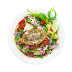 Spicy Salad Fresh Blue Crab with Salt Egg Yolks