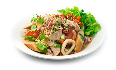 Spicy Salad Instant Noodles Mixed