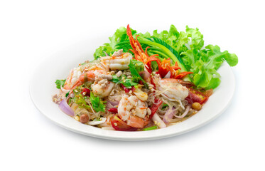 Spicy Salad Vermicelli Noodles with Shrimps