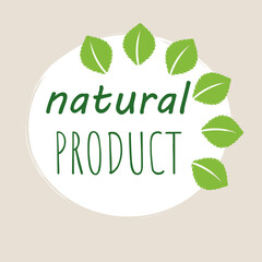Lable for natural products. Vector lable EPS 10
