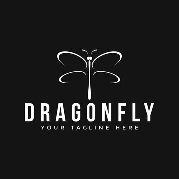 simple dragonfly logo design