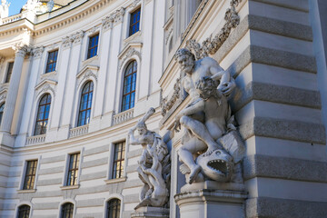 Fototapeta na wymiar Beautiful baroque palaces and sights in Vienna