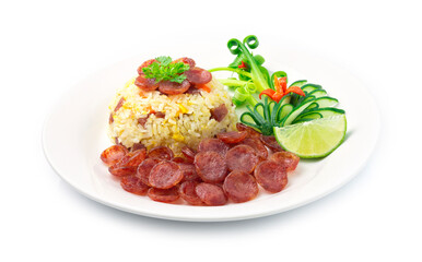 Fried Rice with Chinese Pork Saucesage,egg