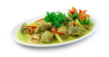 Green Curry with Pork Balls in Coconut milk sweet