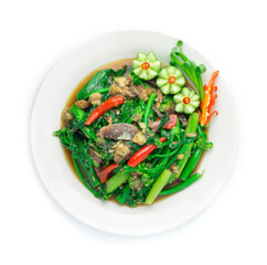Stir fried Chinese kale with Salt Fish Mackerel goodtasty