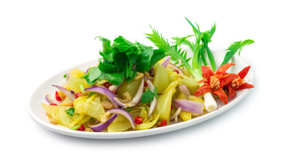 Spicy Pickled Sweet Cabbage Salad with Dry little Shrimp