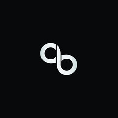 Letter c and letter b initials forming infinity symbol