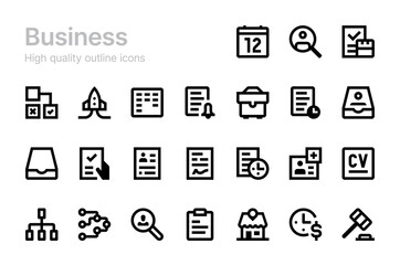 Business vector icons. Documents. Project management.