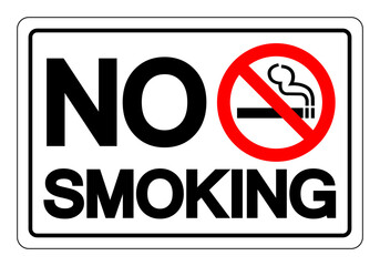 No Smoking Symbol Sign, Vector Illustration, Isolate On White Background Label .EPS10