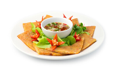 Shrimp Crispy Pancake with sweet dipping sauces