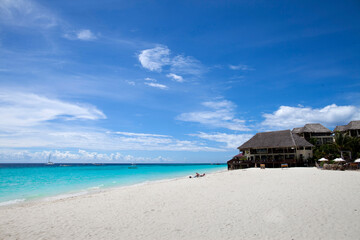 White sand beach of Nungwi Zanzibar.
