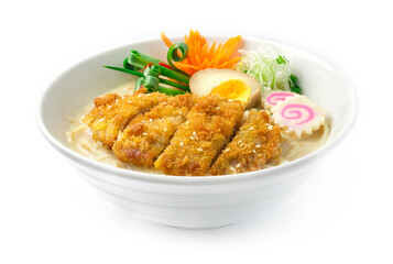 Tonkotsu Ramen thin Noodles fried pork Japanese style