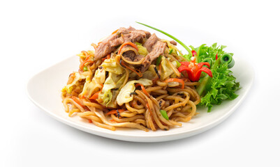 Yakisoba Noodles stir fried with Pork