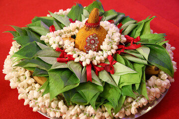 thambolam plate kept in indian wedding ceremonies