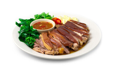 Stewed Pork Leg cutlet boiled in Sweet Brown Sauce