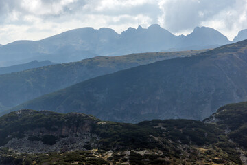 Landscape of Rila Mountan near The Seven Rila Lakes, Bulgaria