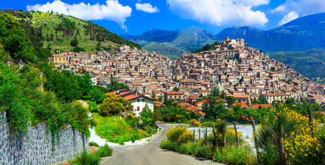Italy travel. One of the most beautiful medieval villages (borgo) of Calabria - Morano Calabro