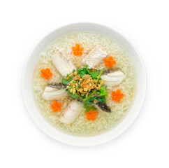 Rice Porridge boiled with Asian Seabass fish