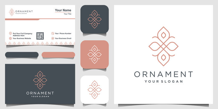 Luxury ornament logo design and business card design
