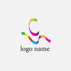 letter c illustration colorful creative logo design vector