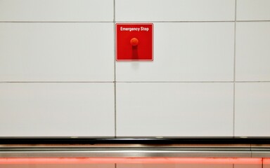 Emergency stop red button