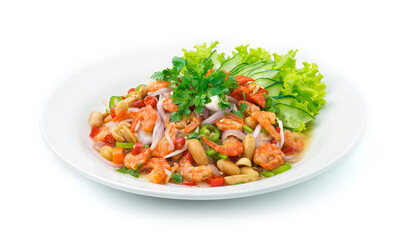 Dried Shrimps Spicy Salad. Thai Food Spicy