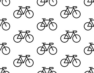Bicycle seamless pattern. Vector repeat of bicycle seamless for any web design/ For printing on fabric.