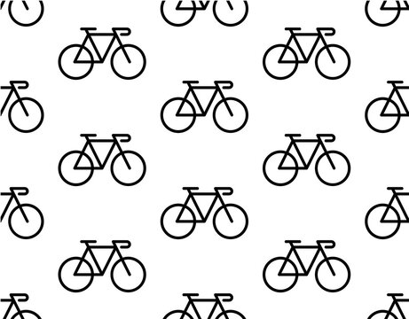 Bicycle seamless pattern. Vector repeat of bicycle seamless for any web design/ For printing on fabric.