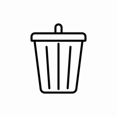 Outline bin icon.Bin vector illustration. Symbol for web and mobile