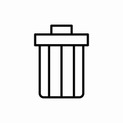 Outline bin icon.Bin vector illustration. Symbol for web and mobile