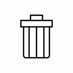 Outline bin icon.Bin vector illustration. Symbol for web and mobile