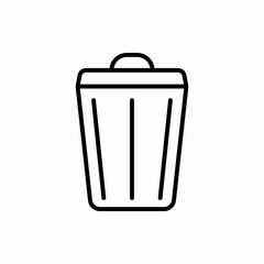 Outline bin icon.Bin vector illustration. Symbol for web and mobile