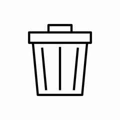 Outline bin icon.Bin vector illustration. Symbol for web and mobile