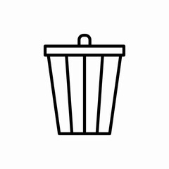 Outline bin icon.Bin vector illustration. Symbol for web and mobile