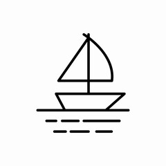 Outline boat icon.Boat vector illustration. Symbol for web and mobile