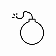 Outline bomb icon.Bomb vector illustration. Symbol for web and mobile