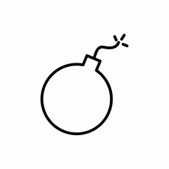 Outline bomb icon.Bomb vector illustration. Symbol for web and mobile