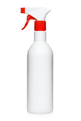 Plastic spray bottle, isolated on white background