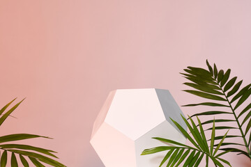 Mockup with geometric stand