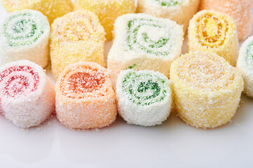 Sugar colorful rolls
