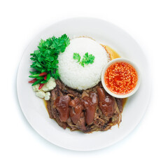 Stewed Pork Leg with Rice Recipe. Asian Food