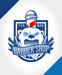 BARBERSHOP LOGO DESIGN  - VECTOR - JPEG - PNG - NO BACKGROUND