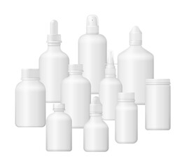Set medical bottle.