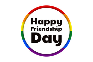 Happy International Friendship Day Holiday concept. Template for background, banner, card, poster with text inscription. Vector EPS10 illustration.