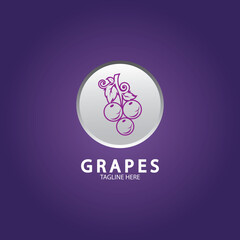 Grapes vector icon illustration design