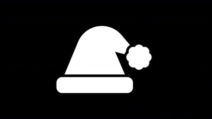 From the Glitch effect arises hat santa symbol. Then the TV turns off. Alpha channel Premultiplied - Matted with color black - Powered by Adobe