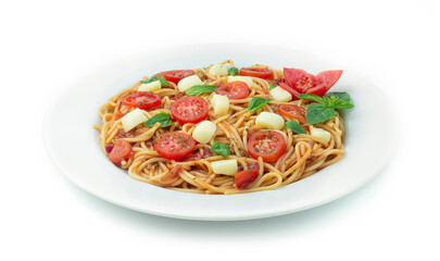 Spaghetti with Tomato sauce Italian traditional Food